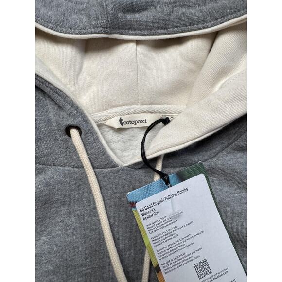 Cotopaxi Hoodie Womens Small Heather Grey Do Good Organic Pullover Fleece Logo - Picture 5 of 9